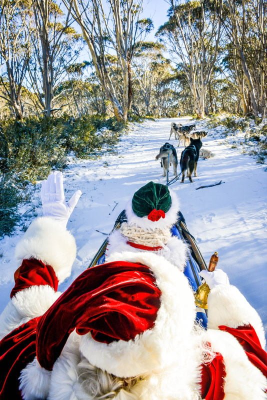 The Real Santa on his sleigh