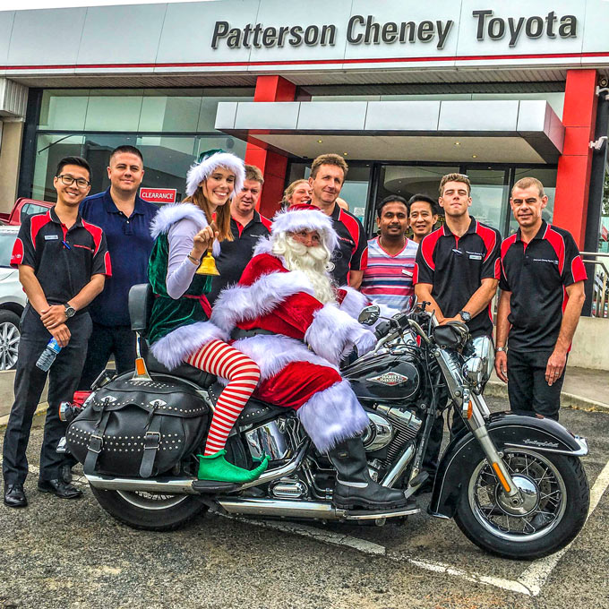 The Real Santa on motorbike